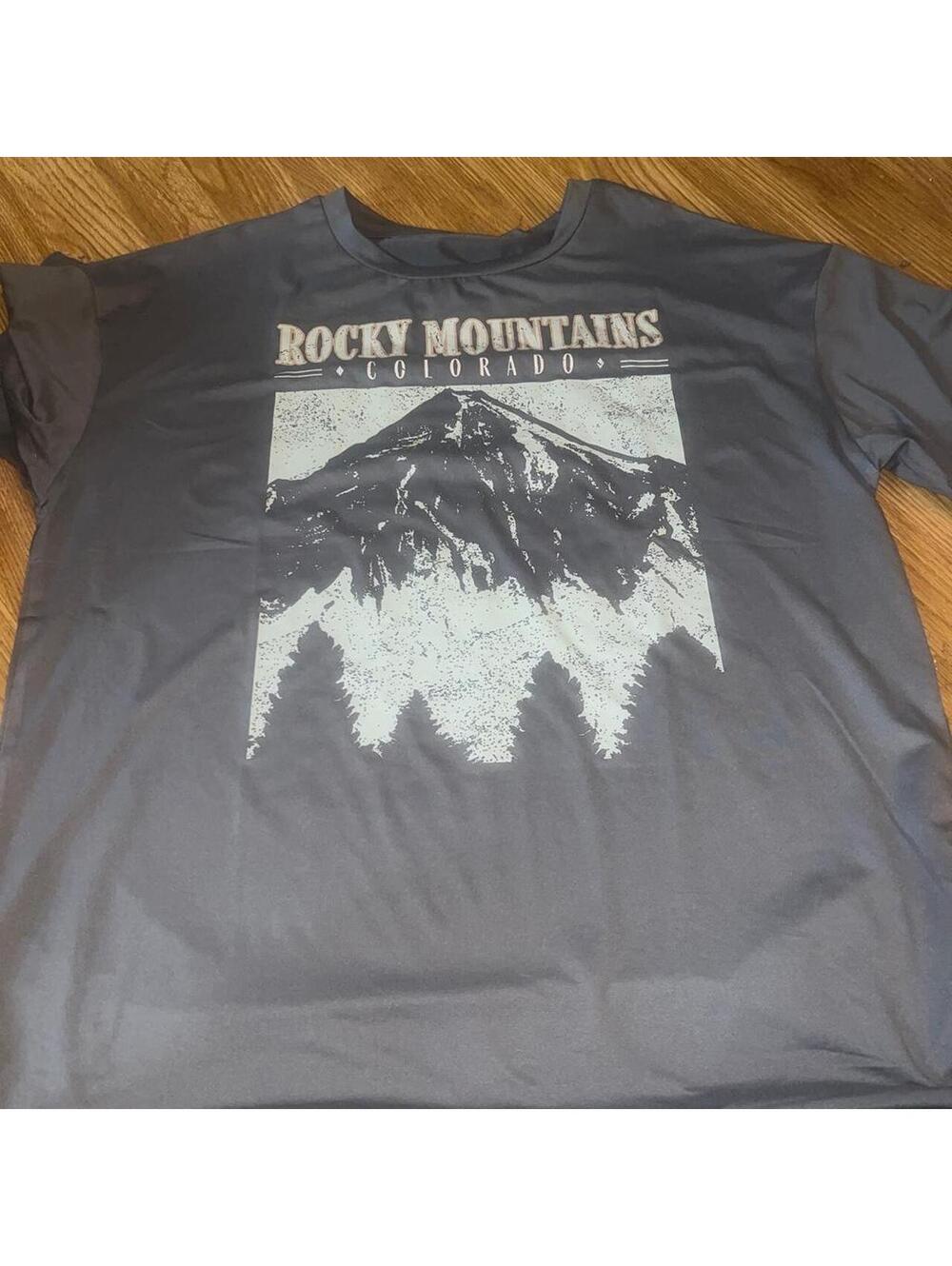 Rocky Mountain Women's Grey and Blue Tshirt